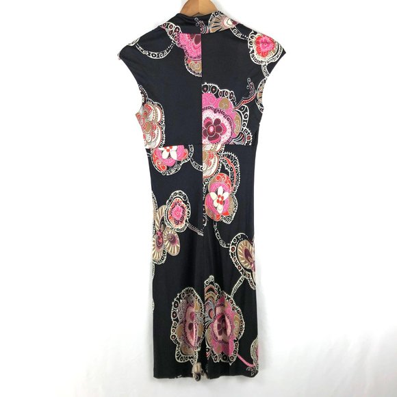 Trina Turk | 100% Silk Ruched Paisley Dress - Picture 2 of 4